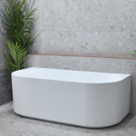 Brighton Groove Fluted Back To The Wall Bath 1500